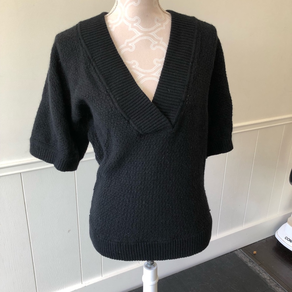 Lucky brand wool/ viscose short sleeve sweater top